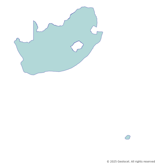 South Africa Country-Level Boundary