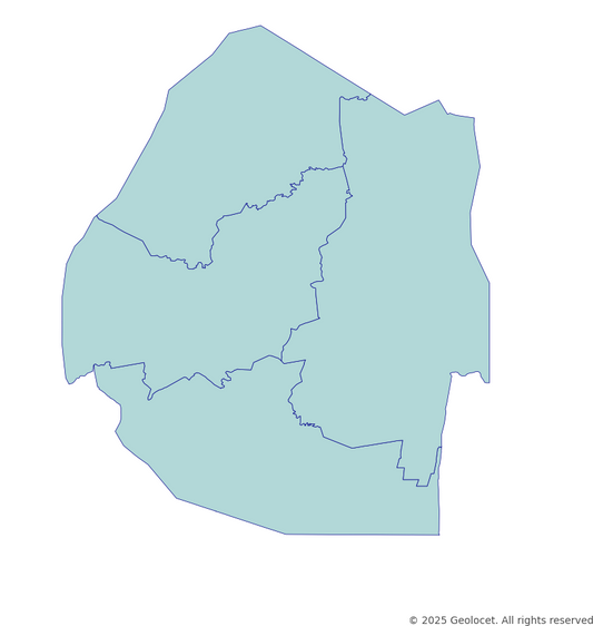 Swaziland (Eswatini) District-Level Boundary