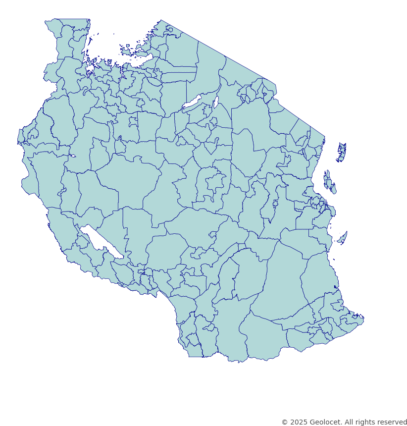 Tanzania Country, Zone, Region, District-Level Boundary - Downloadable ...
