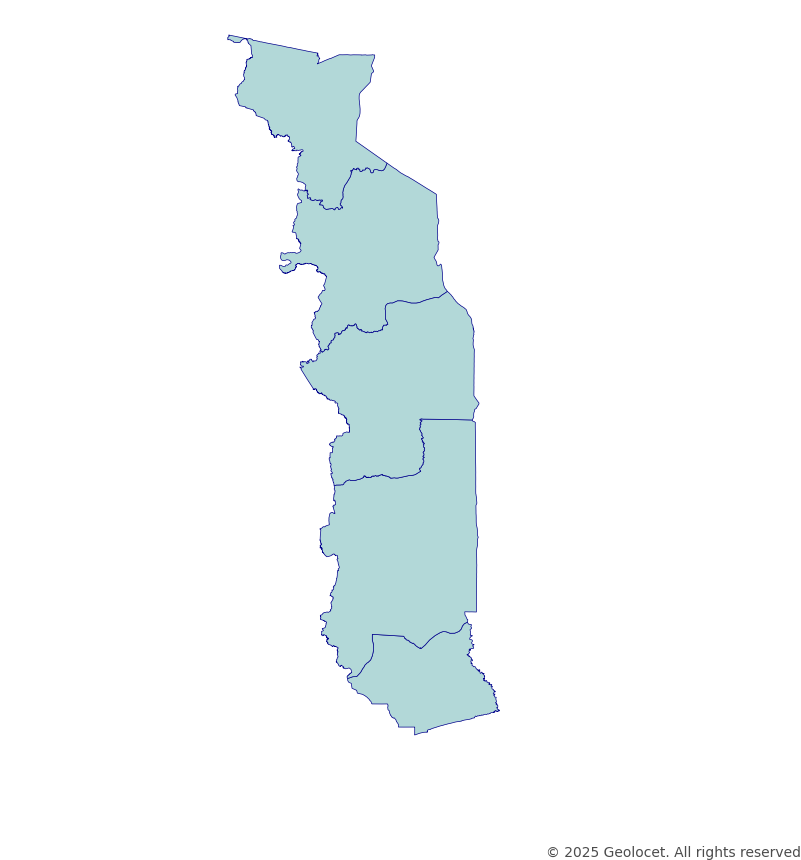 Togo Region-Level Boundary