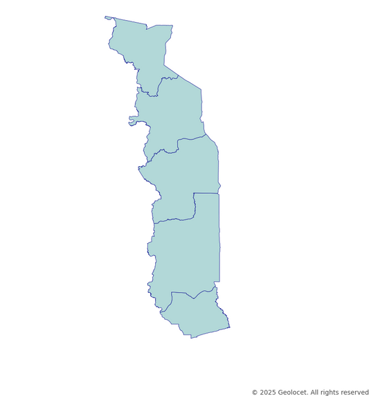 Togo Region-Level Boundary