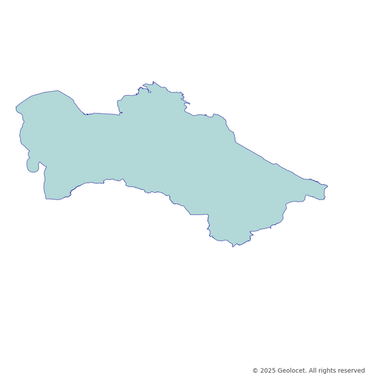 Turkmenistan Country-Level Boundary
