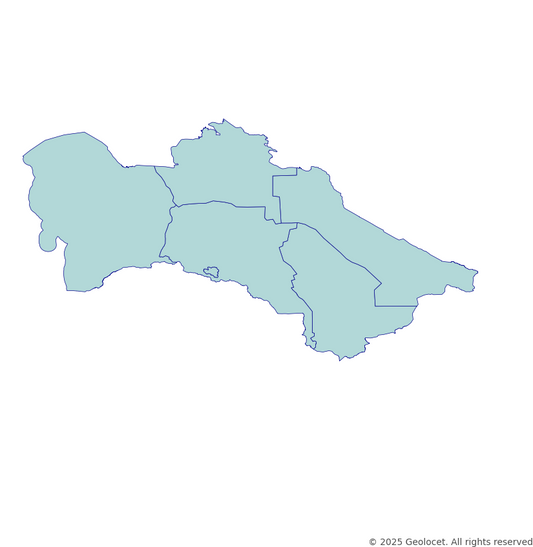 Turkmenistan Region-Level Boundary