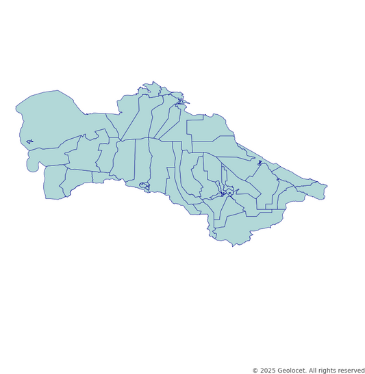 Turkmenistan District-Level Boundary