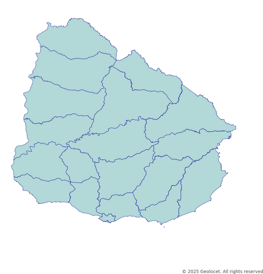 Uruguay Country, Department-Level Boundary