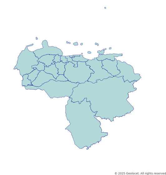 Venezuela State-Level Boundary