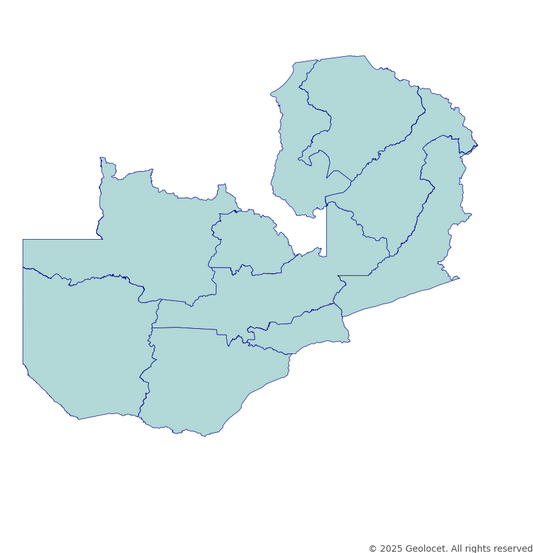 Zambia Province-Level Boundary