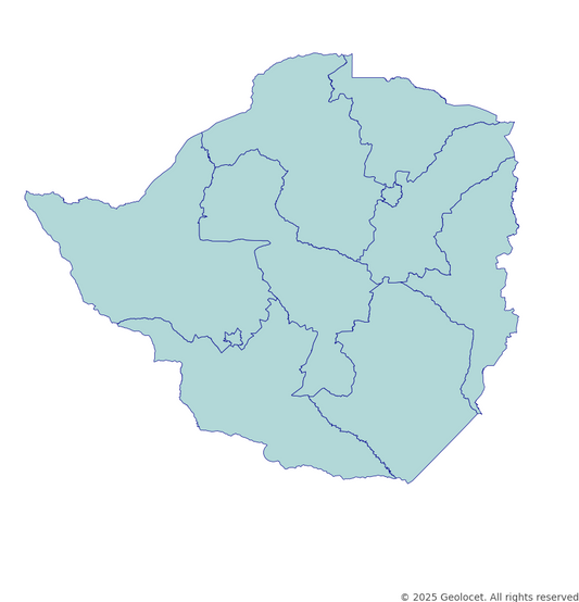 Zimbabwe Province-Level Boundary