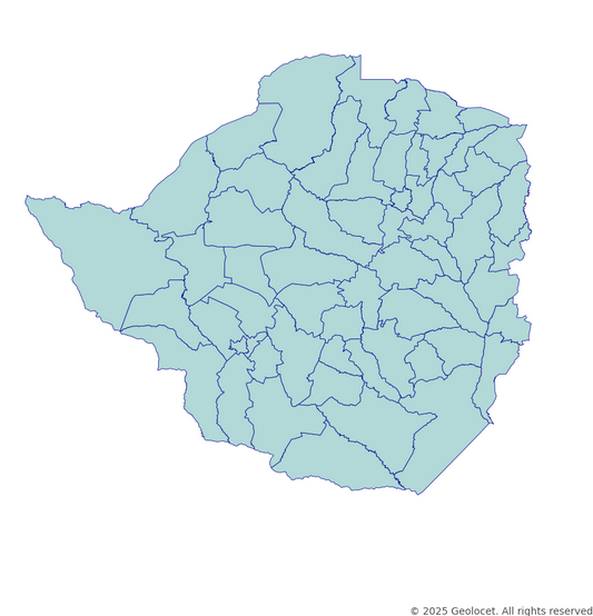 Zimbabwe Municipality-Level Boundary