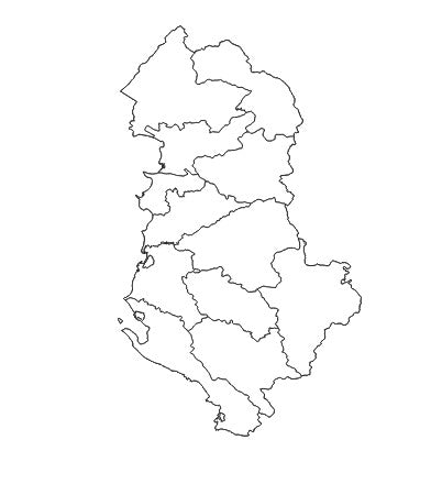 Albania Counties (Qark) Administrative Boundaries Dataset