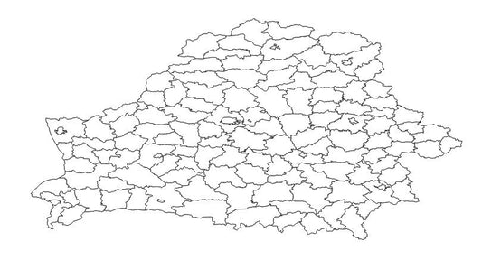 Belarus Regions (Раён / район) Administrative Boundaries Dataset