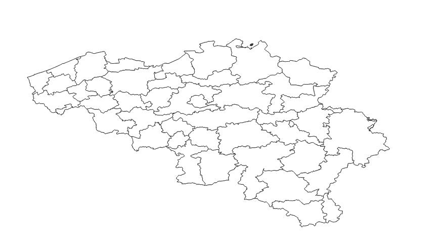 Belgium Administrative arrondissements (Arrondissement) Administrative Boundaries Dataset