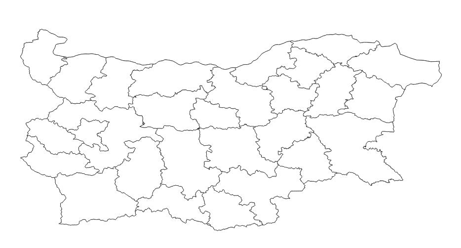 Bulgaria Regions (Области) Administrative Boundaries Dataset