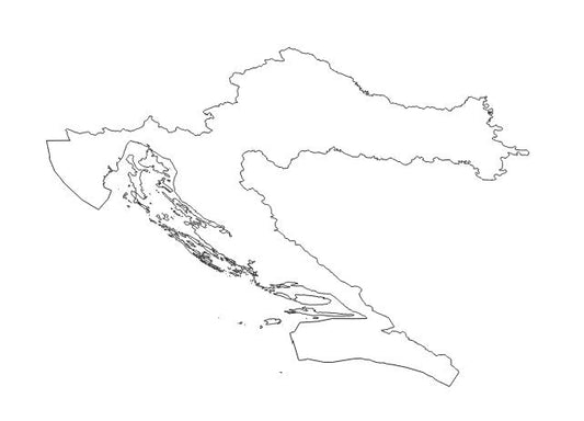 Croatia Country (Država) Administrative Boundaries Dataset