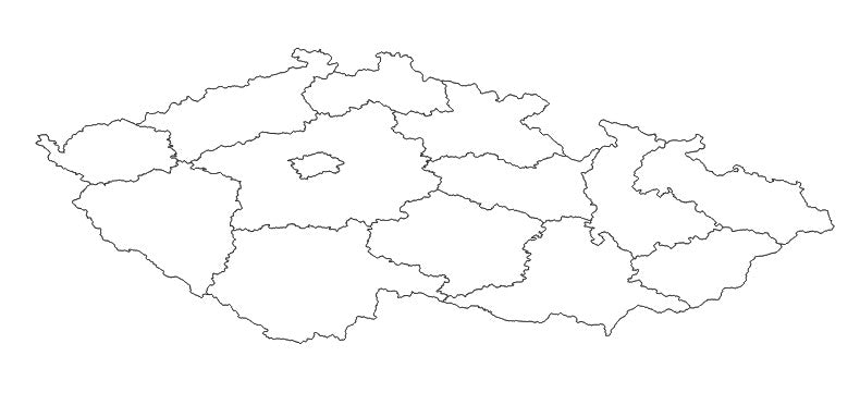 Czech republic Regions (Kraj) Administrative Boundaries Dataset