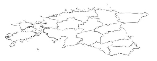 Estonia Countys (Maakonnad) Administrative Boundaries Dataset