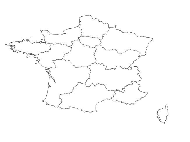 France Regions (Régions) Administrative Boundaries Dataset