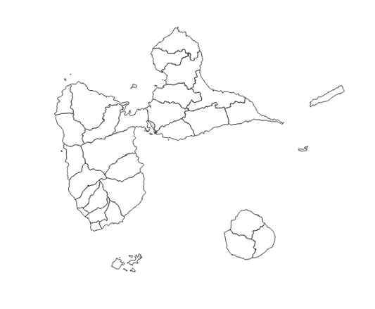 Guadeloupe Administrative Divisions Boundaries Dataset