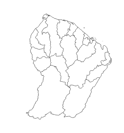 Guyane Administrative Divisions Boundaries Dataset