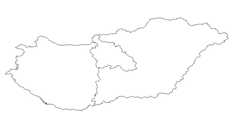 Hungary Groups of Regions (Országrészek) Administrative Boundaries Dataset