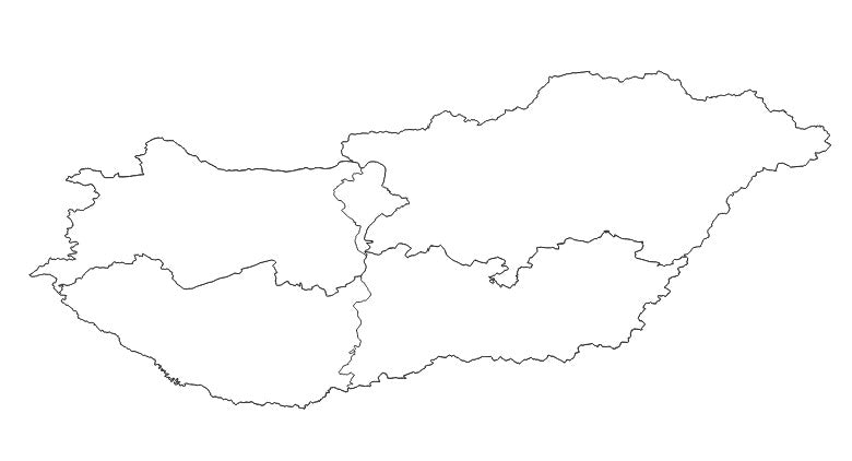 Hungary Regions (Régiók) Administrative Boundaries Dataset