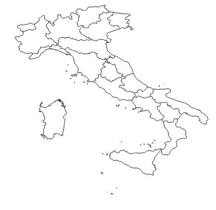 Italy Regions (Region) Administrative Boundaries Dataset