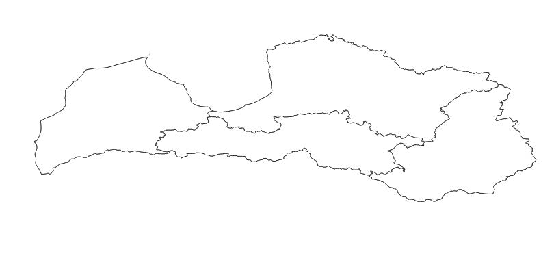 Latvia Regions (Reģionos) Administrative Boundaries Dataset