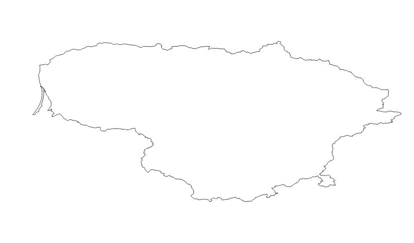 Lithuania Country (Kraštas) Administrative Boundaries Dataset