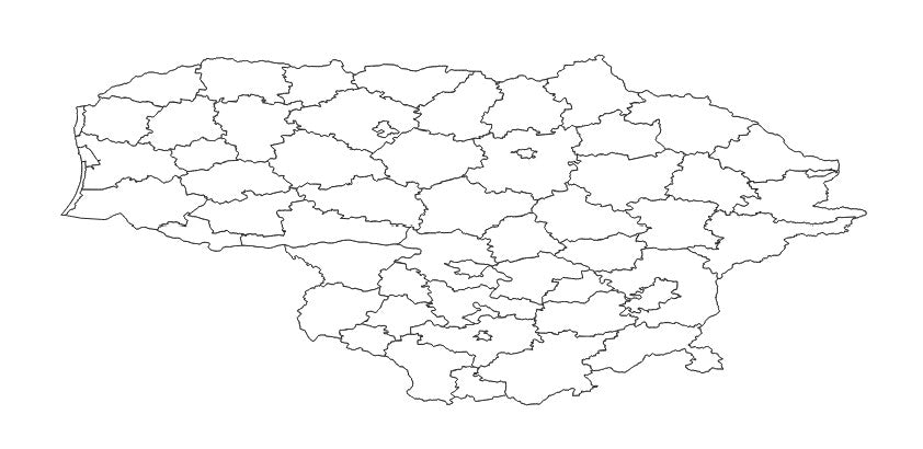 Lithuania Municipalities (Savivaldybės / Rajonai) Administrative Boundaries Dataset