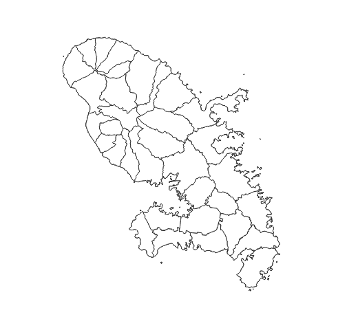Martinuque Administrative Divisions Boundaries Dataset