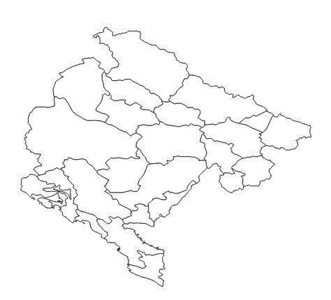 Montenegro - Administrative boundaries datasets