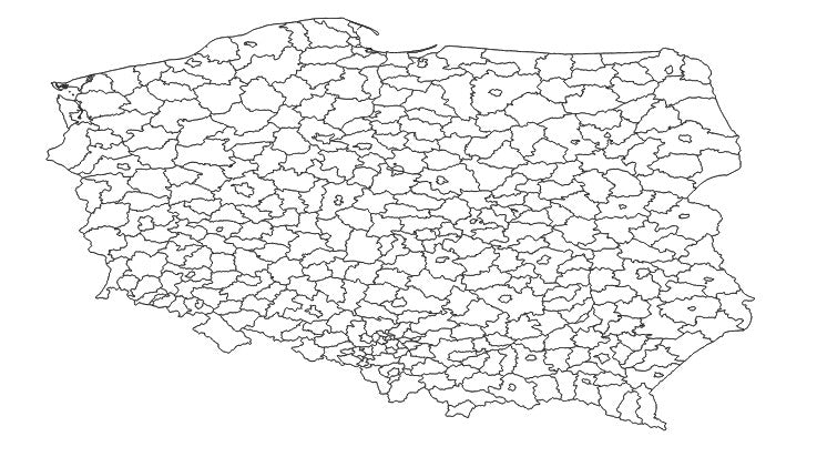 Poland Counties (Powiaty) Administrative Boundaries Dataset