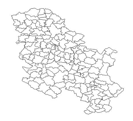 Serbia Municipalities (Општине и градске општине) Administrative Boundaries Dataset