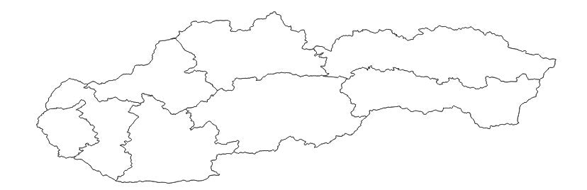 Slovakia Region (Oblasti) Administrative Boundaries Dataset