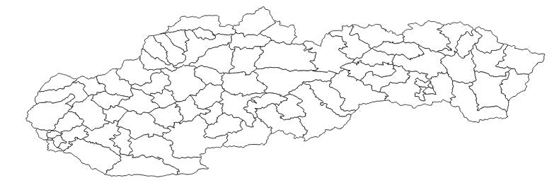Slovakia Municipality (Okres) Administrative Boundaries Dataset