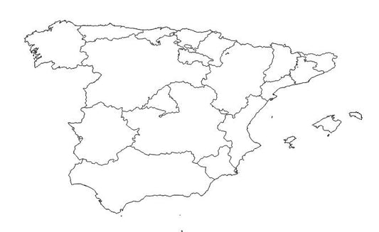 Spain Autonomous communities (Comunidades autónomas) Administrative Boundaries Dataset