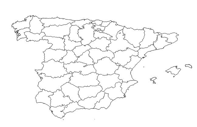 Spain Provinces (Provincias) Administrative Boundaries Dataset