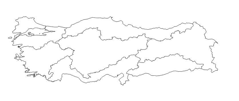 Turkey Regions (Bölgesi) Administrative Boundaries Dataset