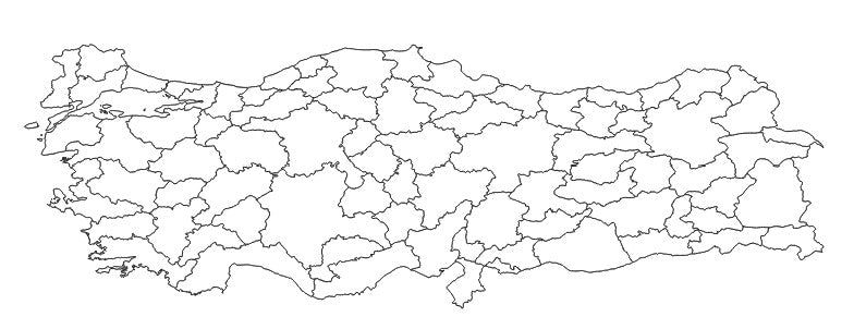 Turkey Provinces (İller) Administrative Boundaries Dataset