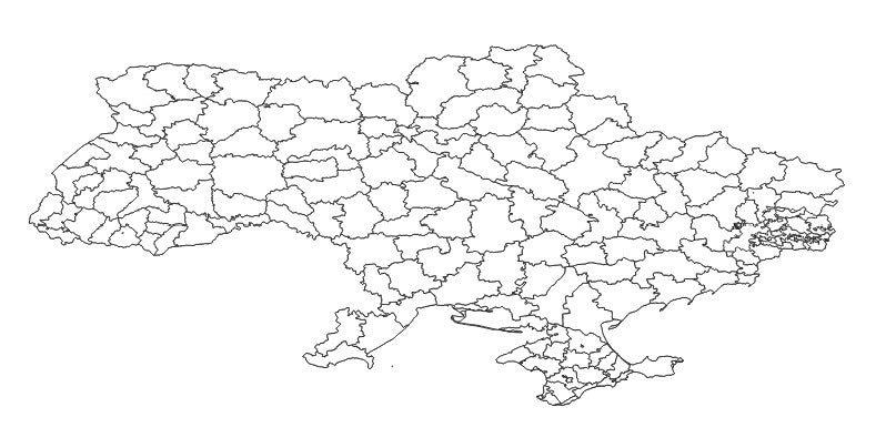 Ukraine Crimea municipalities, municipalities in oblasts, cities of regional significance (Райони в КриMу, райони в областях, Mіста обласного значення) Administrative Boundaries Dataset