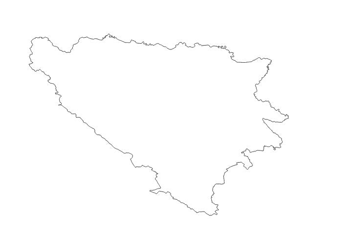 Bosnia and Herzegovina Country (Zemlja) Administrative Boundaries Dataset